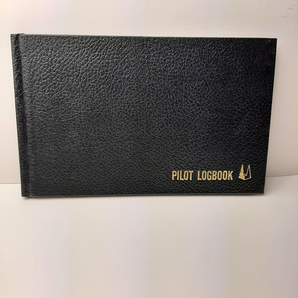 🍒 Vintage PILOT LOGBOOK Hardcover Book Notebook Unused NOS Black HC